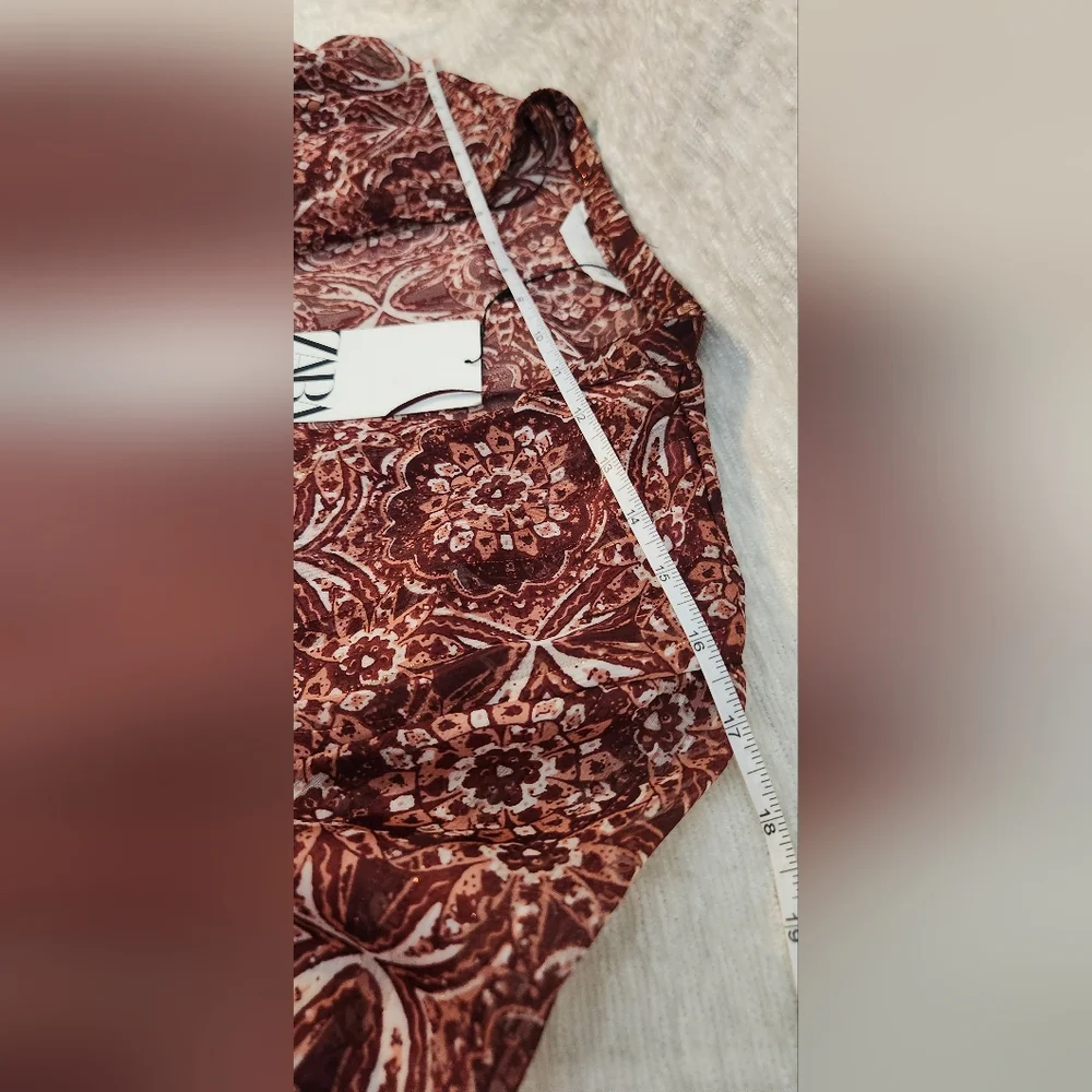 Zara Printed Mini Dress - Picture 2 of 12